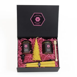 Honey & Natural Christmas Tree Candle Gift Set