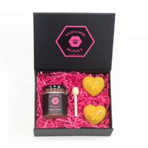 Honey & Hearts With Bee Candles Gift Set