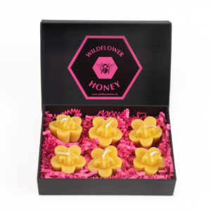 Flowers With Bees Beeswax Candle Gift Set