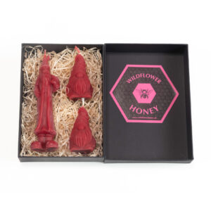 Natural Beeswax Santa & Gonk Red Beeswax Candle Gift Set