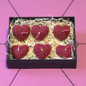 Red Heart Candle Gift Set
